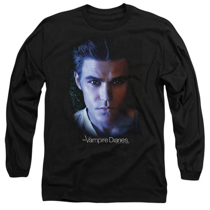 Vampire Diaries Stefan Mens Long Sleeve Shirt Black Officially Licensed