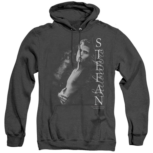 Vampire Diaries Next To Me Mens Heather Hoodie Black Officially Licensed