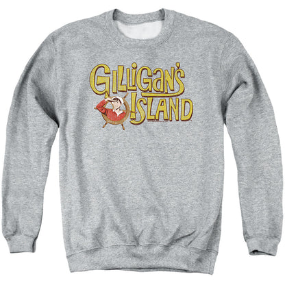 Gilligans Island Gilligans Logo Mens Crewneck Sweatshirt Athletic Heather Officially Licensed