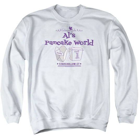 Gilmore Girls Als Pancake World Mens Crewneck Sweatshirt White Officially Licensed