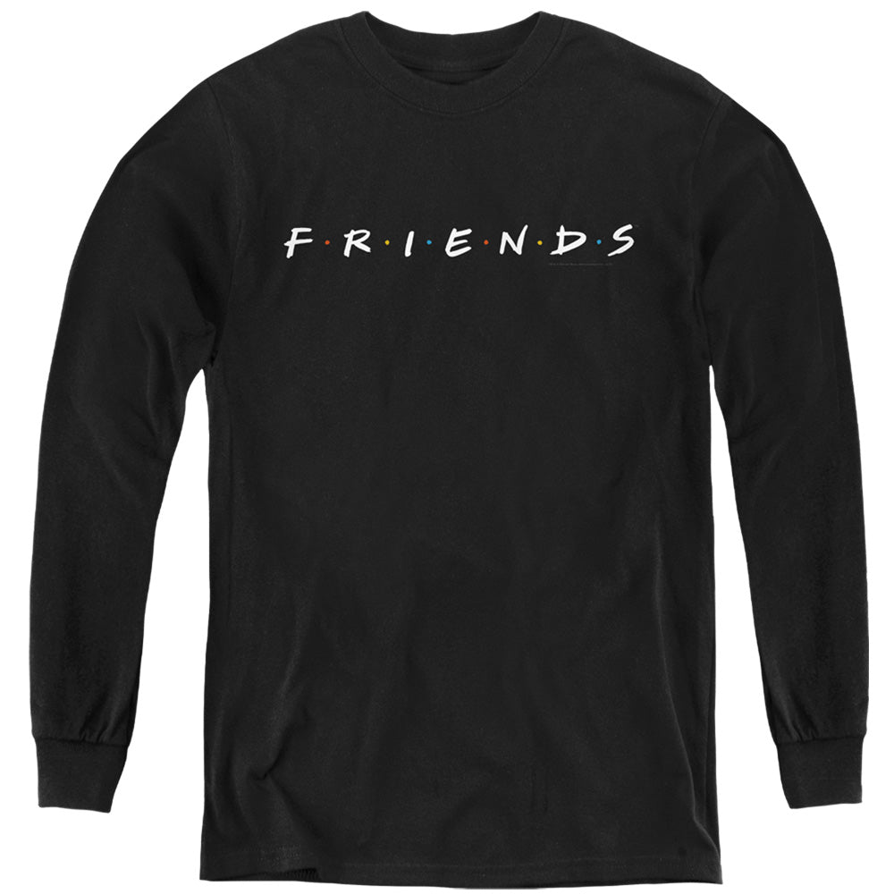 Friends Logo Long Sleeve Kids Youth T Shirt Black
