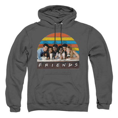 Friends Soda Fountain Mens Hoodie Charcoal
