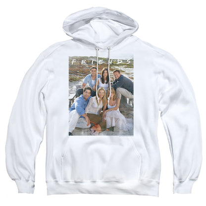 Friends Lifes A Beach Mens Hoodie White