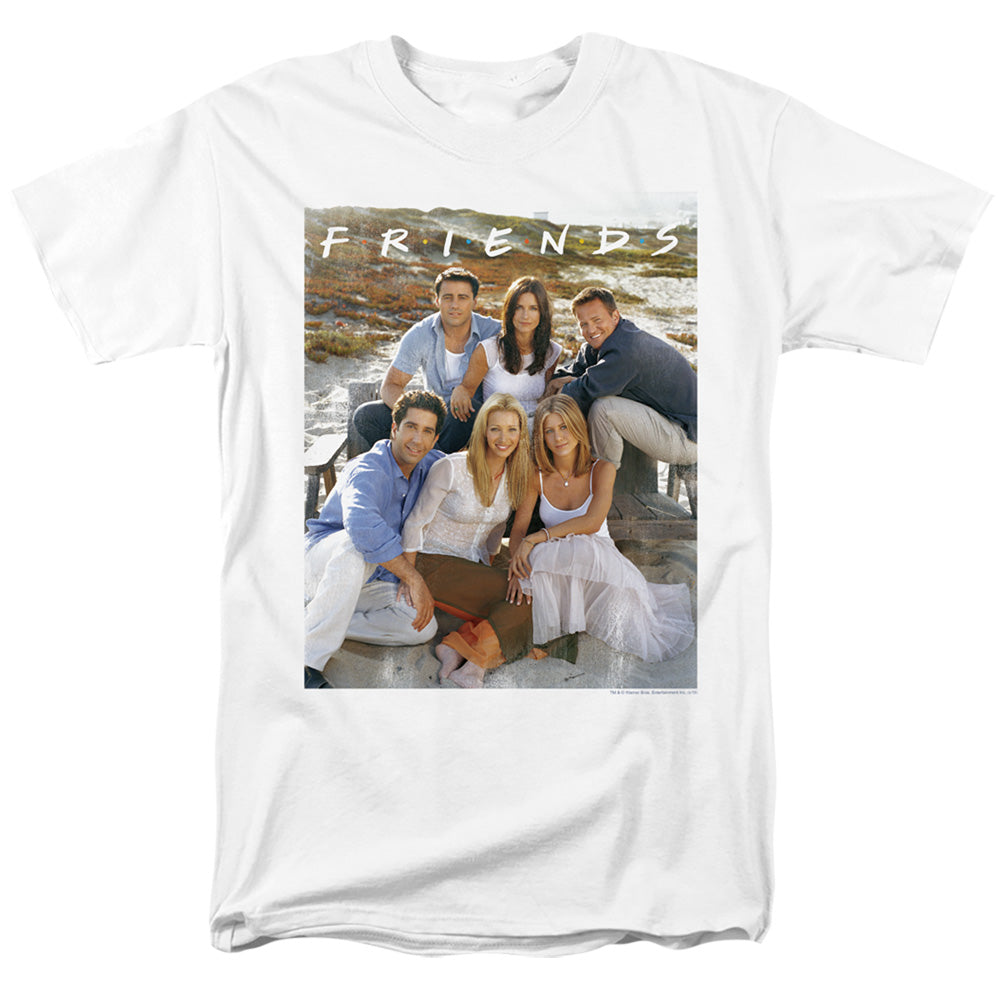 Friends Lifes A Beach Mens T Shirt White Officially Licensed