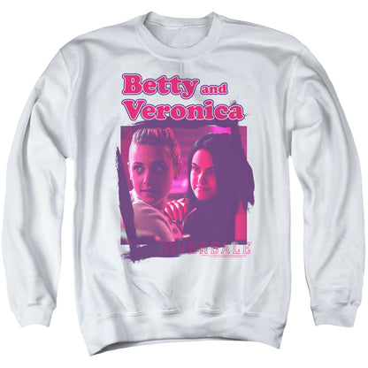 Riverdale Betty And Veronica Mens Crewneck Sweatshirt White