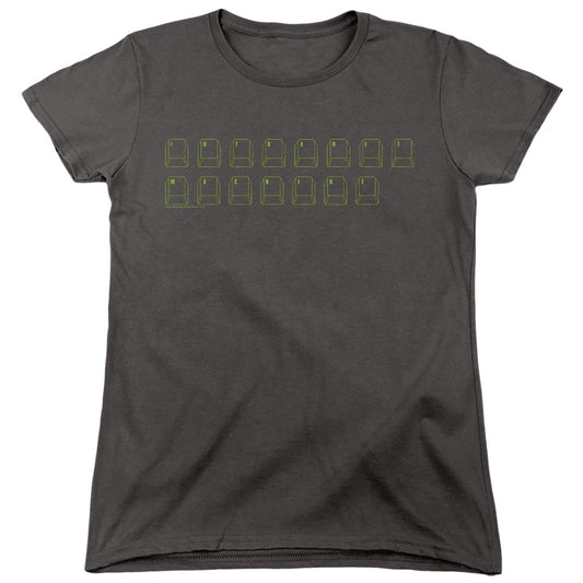 Big Bang Theory Intranet Machine Womens T Shirt Charcoal