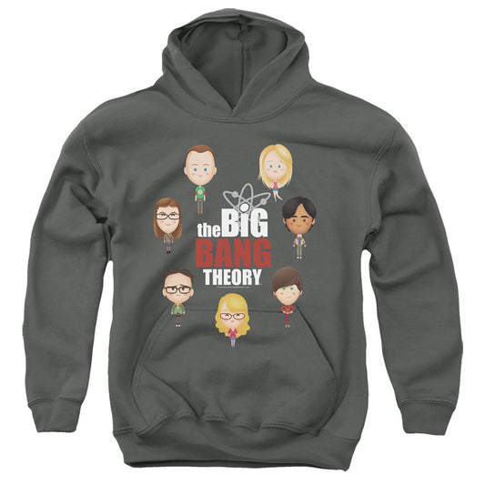 Big Bang Theory Emojis Kids Youth Hoodie Charcoal