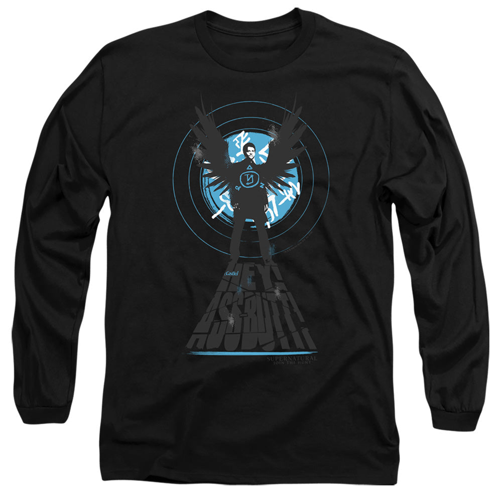 Supernatural Hey Ass Butt Mens Long Sleeve Shirt Black Officially Licensed