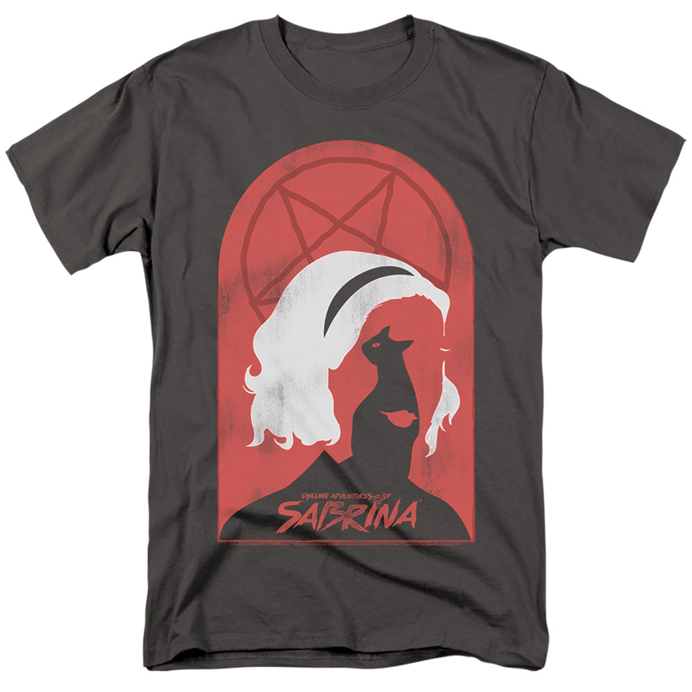 Chilling Adventures Of Sabrina Sabrina And Salem Mens T Shirt Charcoal Officially Licensed