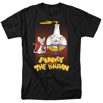 Pinky And The Brain Lab Flask Mens T Shirt Black Officially Licensed
