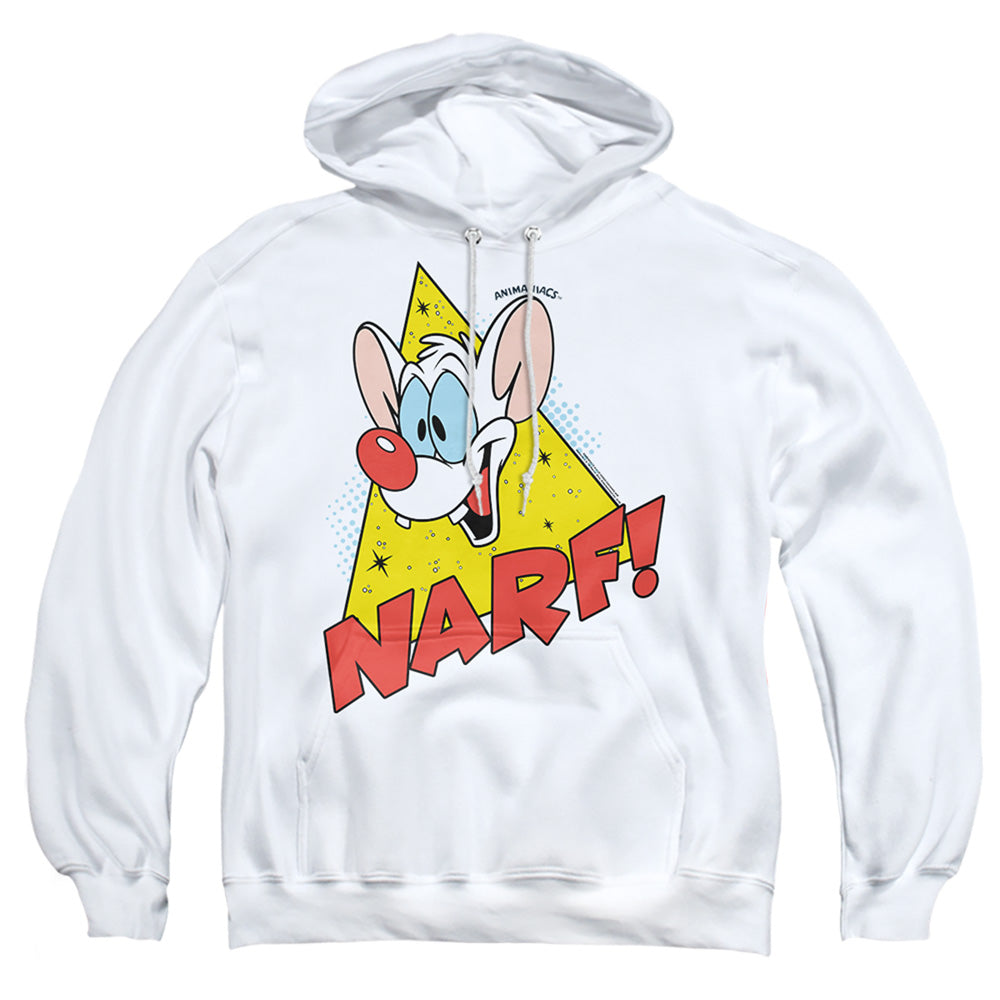 Pinky And The Brain Narf Mens Hoodie White Officially Licensed