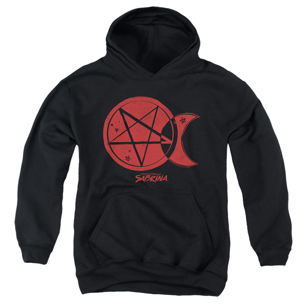 Chilling Adventures Of Sabrina Dark Moon Kids Youth Hoodie Black