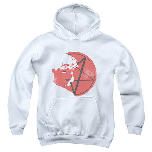 Chilling Adventures Of Sabrina Herald Sabrina Kids Youth Hoodie White