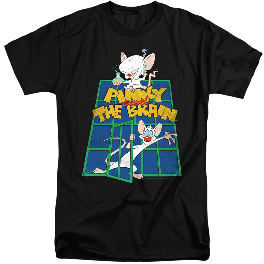 Pinky And The Brain Ol Standard Mens Tall T Shirt Black Officially Licensed