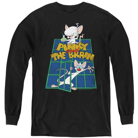 Pinky And The Brain Ol Standard Long Sleeve Kids Youth T Shirt Black Officially Licensed