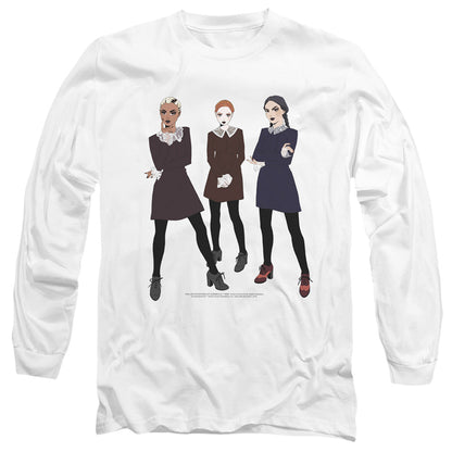 Chilling Adventures Of Sabrina Weird Mens Long Sleeve Shirt White Officially Licensed