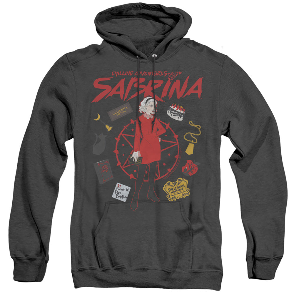 Chilling Adventures Of Sabrina Circle Mens Heather Hoodie Black Officially Licensed