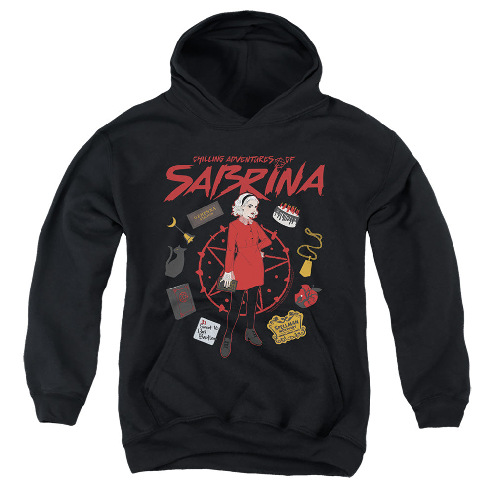 Chilling Adventures Of Sabrina Circle Kids Youth Hoodie Black