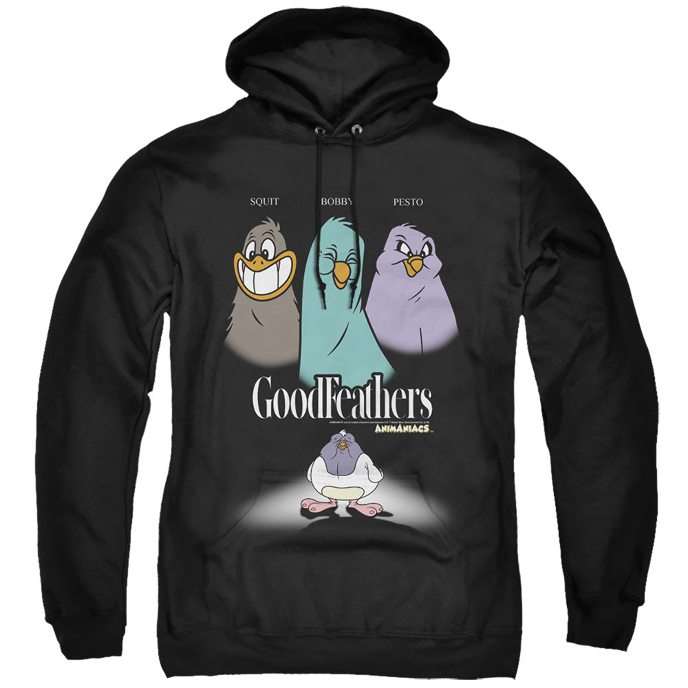 Animaniacs Goodfeathers Mens Hoodie Black Officially Licensed