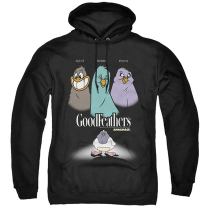 Animaniacs Goodfeathers Mens Hoodie Black Officially Licensed