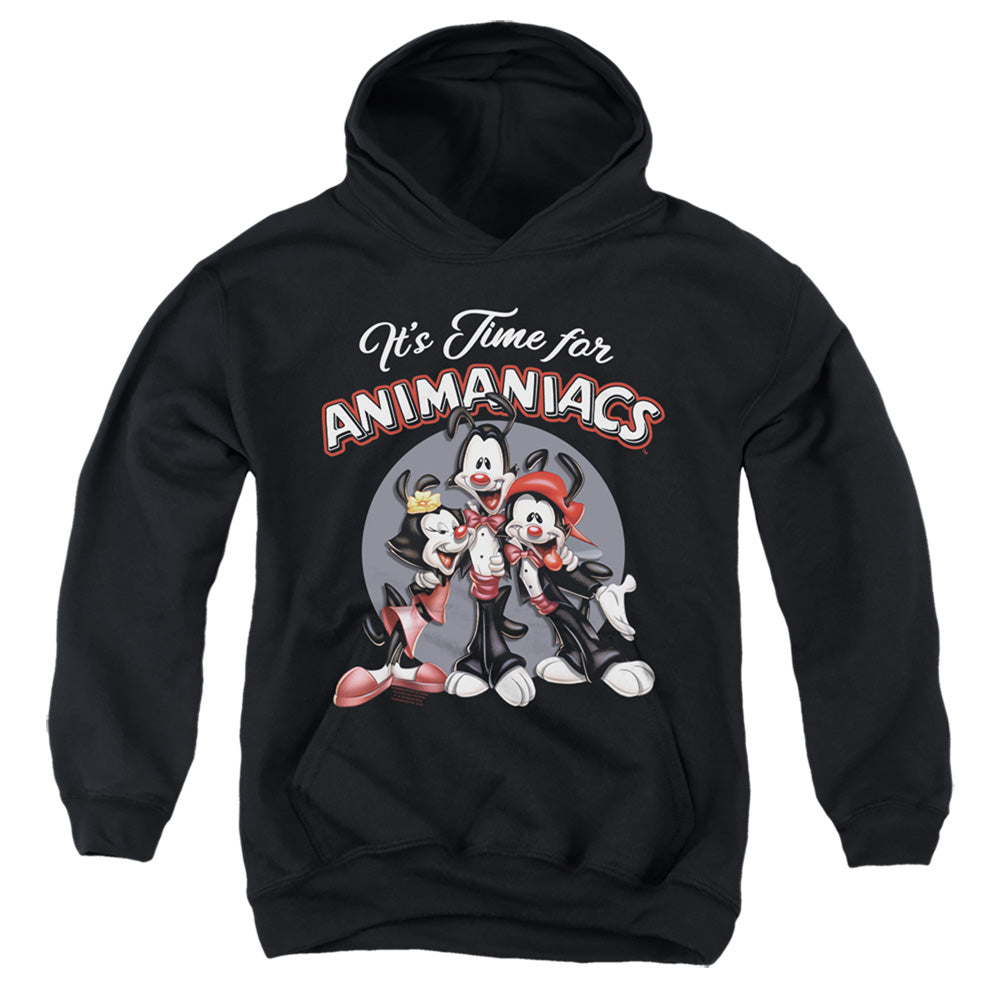 Animaniacs Its Time For Kids Youth Hoodie Black Officially Licensed