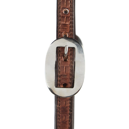 Medium Oil Rope Tooled 5 8 Single Ear Headstall