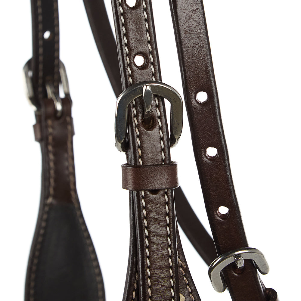 Natural Rawhide Scalloped Quick Change Browband Headstall