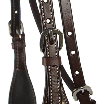 Natural Rawhide Scalloped Quick Change Browband Headstall