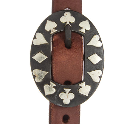 Heavy Oil Harness Leather Card Suite Single Buckle Single Ear Headstall