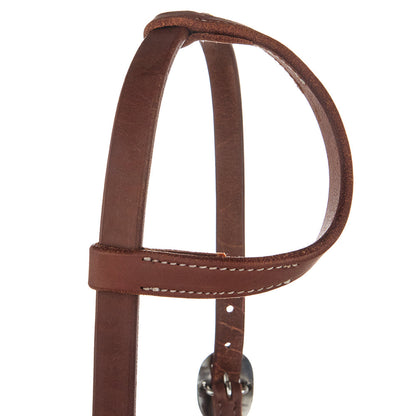 Heavy Oiled 3 4in Harness Leather Single Buckle Single Ear Headstall
