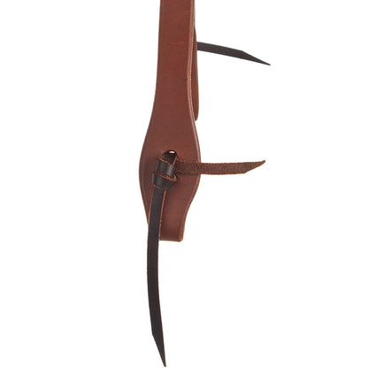 Heavy Oil Harness Leather Oval Flower Silver Bar Single Buckle Slit Ear Headstall