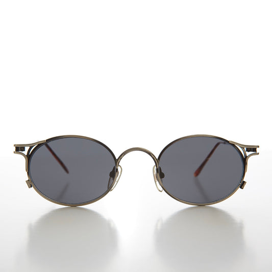 Metal Oval 90s Vintage Sunglasses - Webb