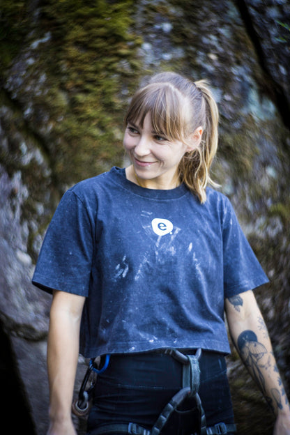 Black Stone Crop Tee