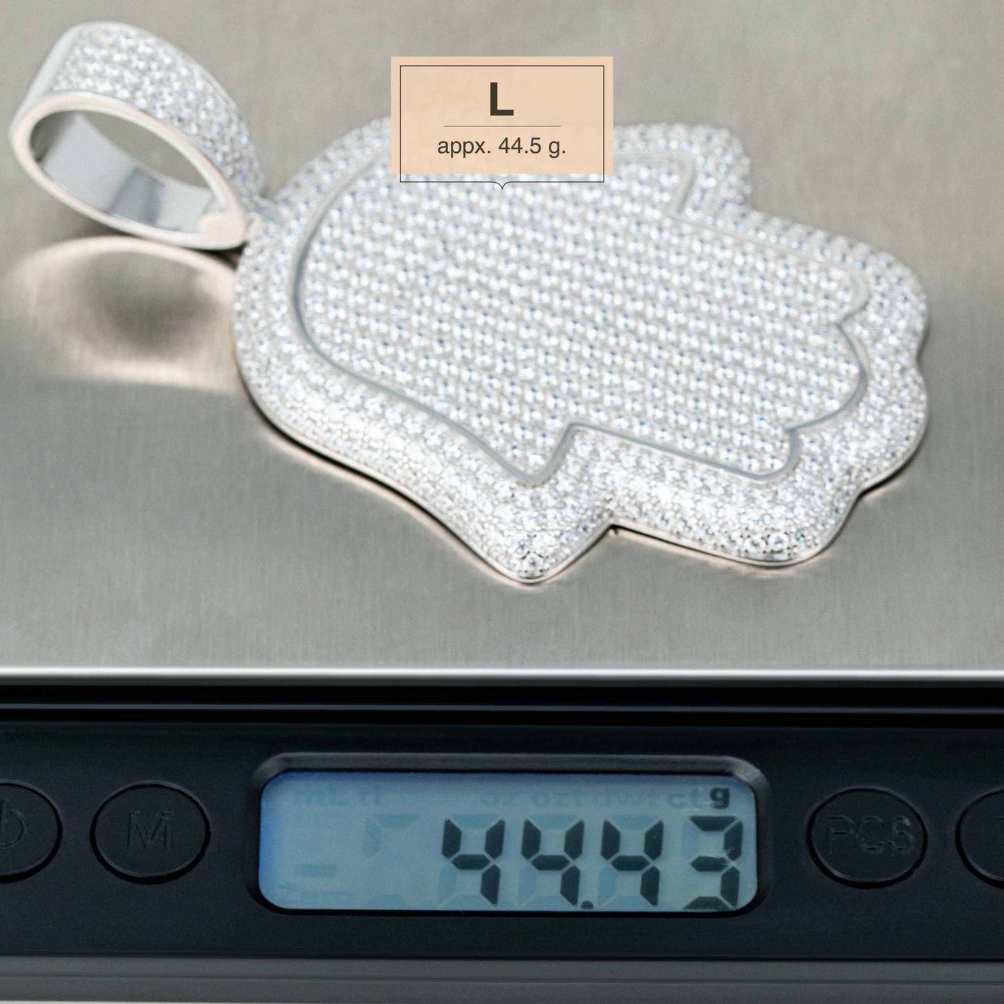 Hand Of God Hamsa Pendant 925 Sterling Silver