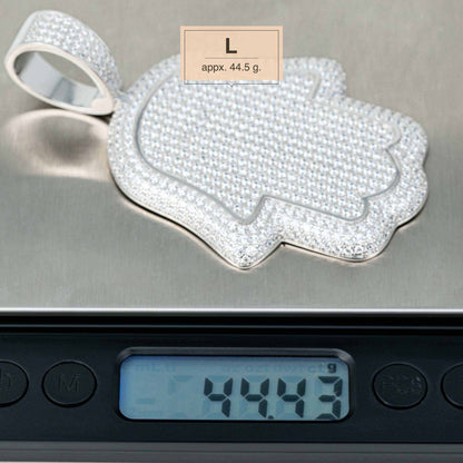 Hand Of God Hamsa Pendant 925 Sterling Silver