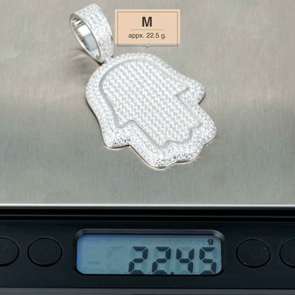 Hand Of God Hamsa Pendant 925 Sterling Silver