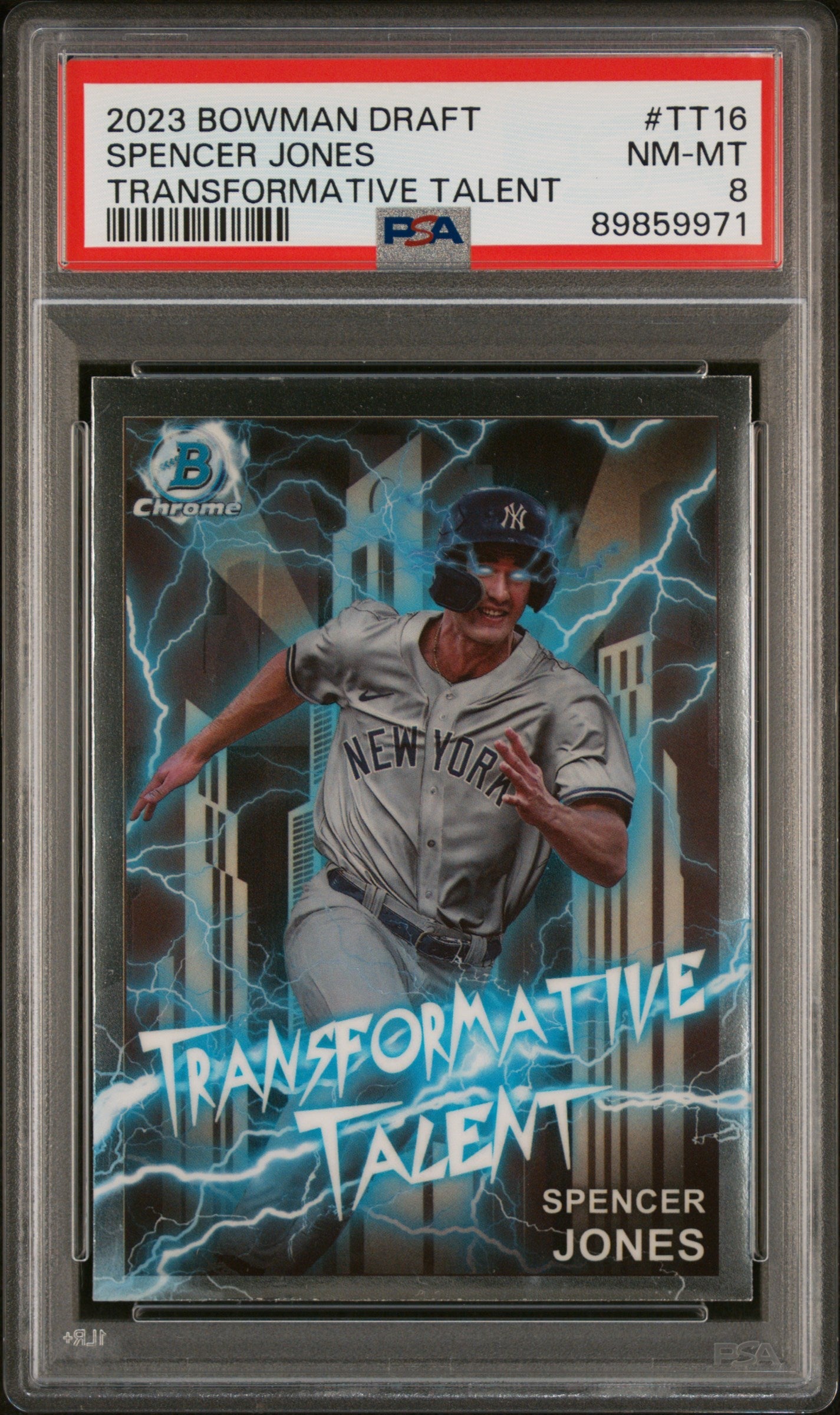 Graded 2023 Topps Bowman Draft Spencer Jones #TT16 Transformative Talent Rookie RC Baseball Card PSA 8 Near Mint