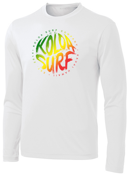 Koloa Tie-Dye Brush Moisture Wicking Long Sleeve T-Shirt
