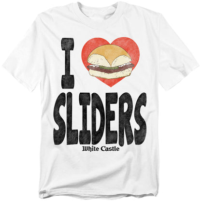 White Castle I Heart Sliders Mens T Shirt White Officially Licensed
