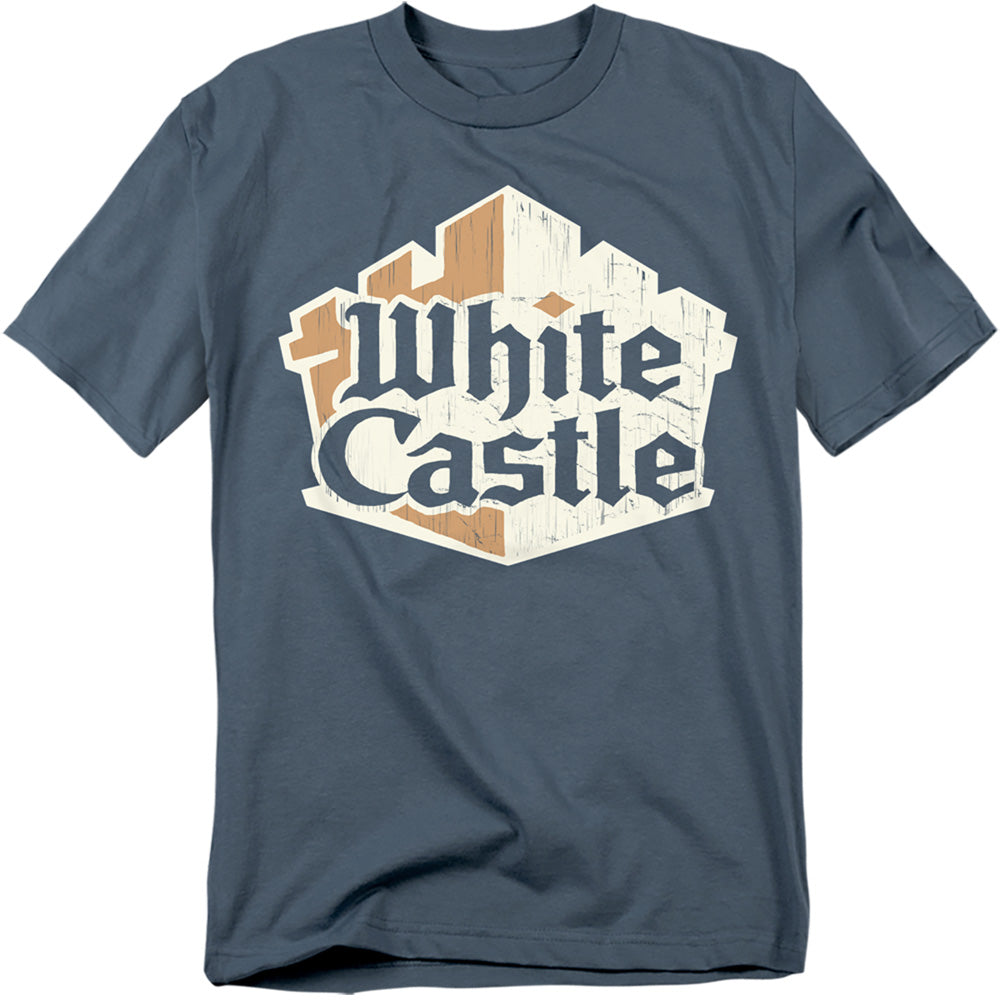White Castle Torn Logo Mens T Shirt Slate Officially Licensed