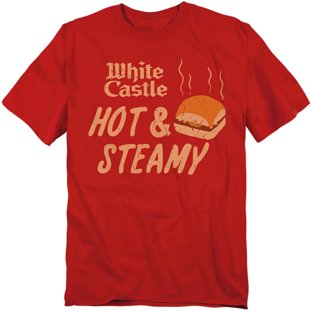 White Castle Hot & Steamy Mens T Shirt Red Officially Licensed