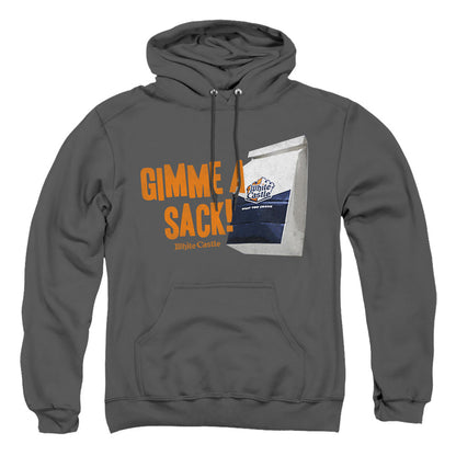 White Castle Gimmie A Sack Mens Hoodie Charcoal