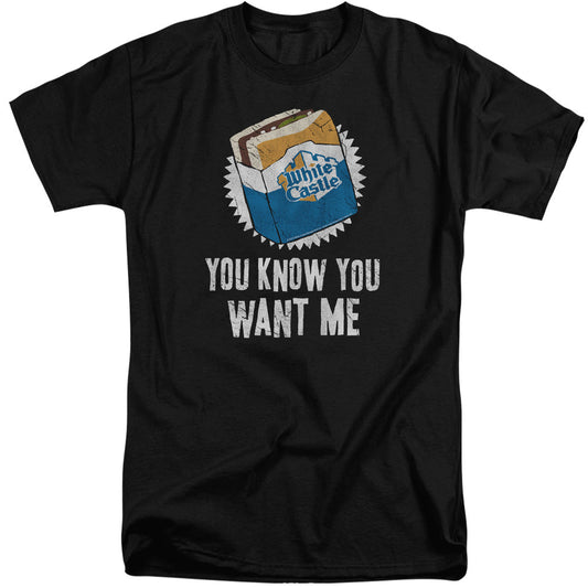 White Castle Want Me Mens Tall T Shirt Black Officially Licensed