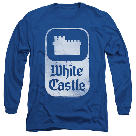 White Castle Classic Logo Mens Long Sleeve Shirt Royal Officially Licensed