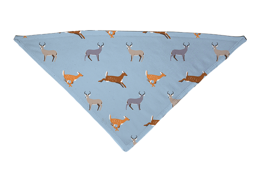 Wild Deer Blue Dog Bandana