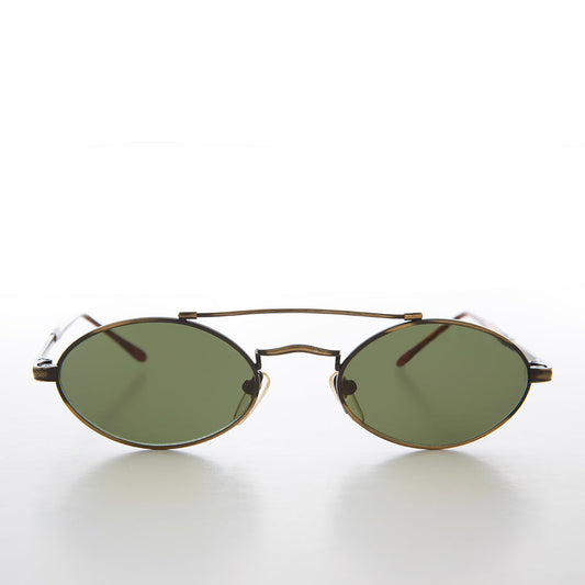 Gothic Oval Steampunk Vintage Sunglasses - Wink