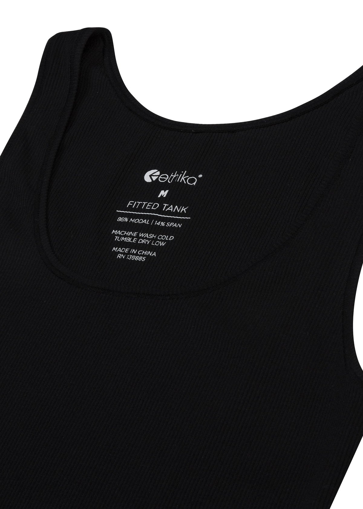 Black - Solid Black | Womens Ribbed Crop Tank