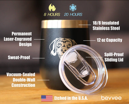 Beagle Face - Wine Tumbler
