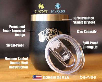 Dachshund Face - Wine Tumbler