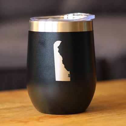 Delaware State Outline - Wine Tumbler